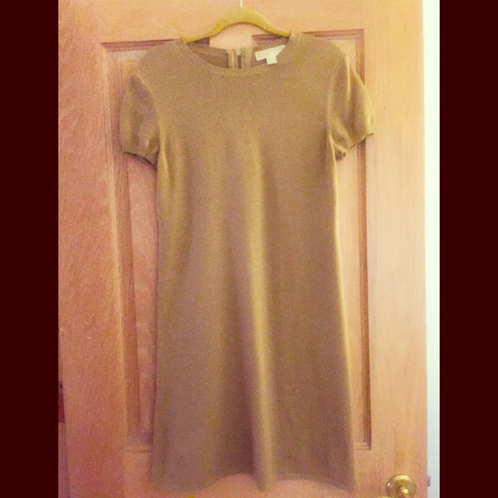 Tan sweater dress